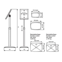 Flexible Menuboard with Ledbox A3 frame