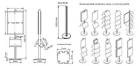 Free Standing Leaflet Display - 2 Channel Pole