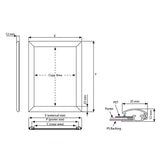 Snap frame wood look 25 mm profile