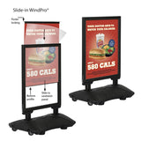 Slide in wind pro Pavement Sign