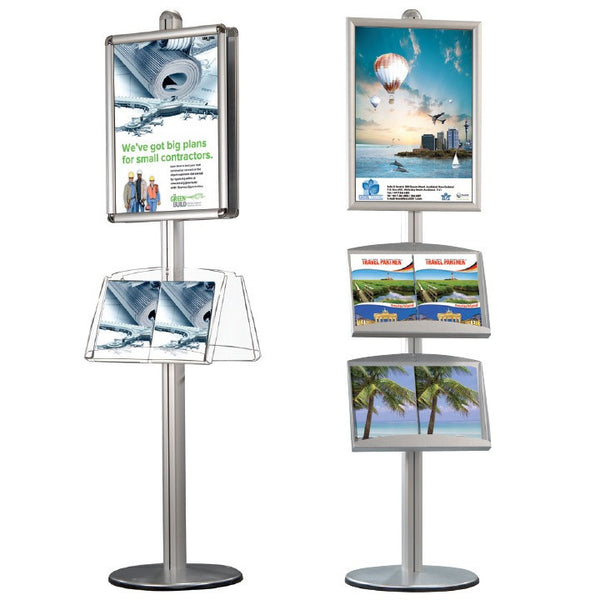 Free Standing Leaflet Display - 2 Channel Pole