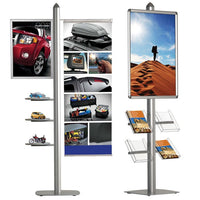 Free Standing Leaflet Display - 4 Channel Pole