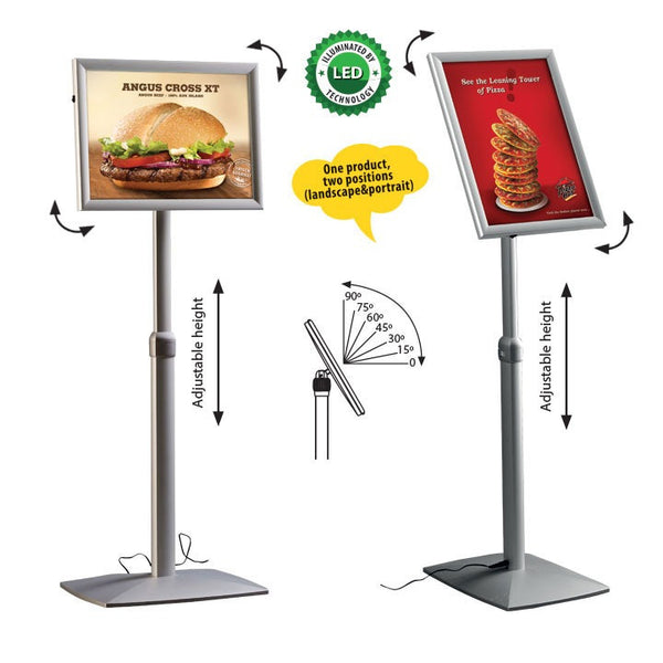 Flexible Menuboard with Ledbox A3 frame