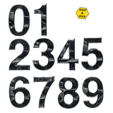 Plastic Chromed Numbers pack of 0-9